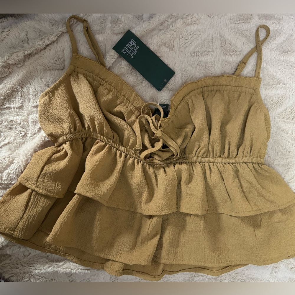 New Wild Fable Crop Top XS Tan